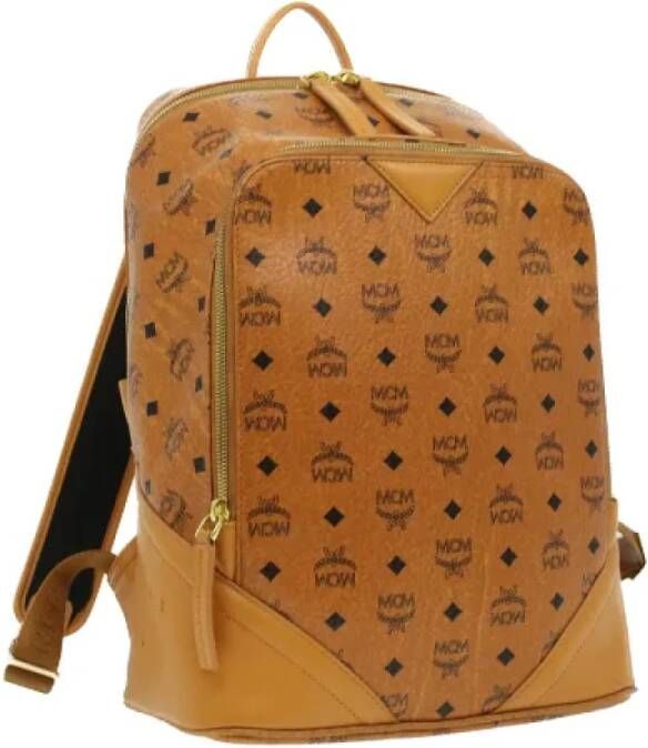 MCM Pre-owned Canvas backpacks Bruin Dames