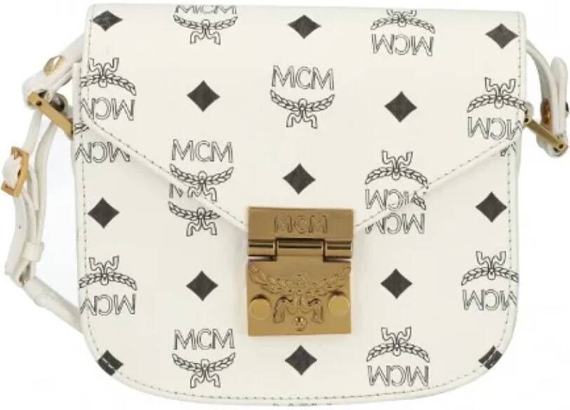MCM Pre-owned Canvas crossbody-bags White Dames