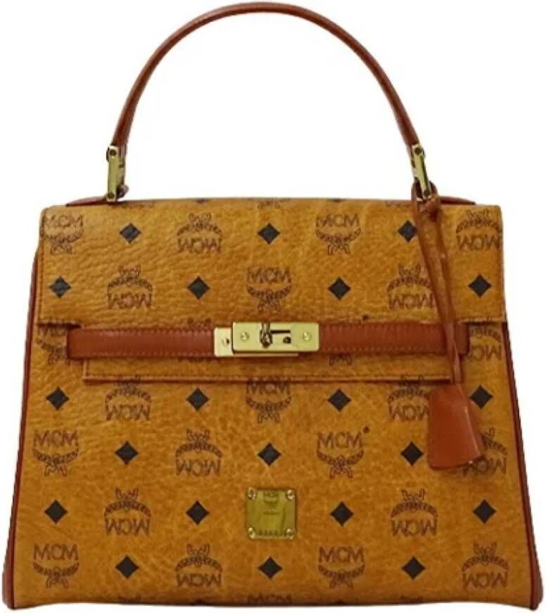 MCM Pre-owned Canvas handbags Bruin Dames