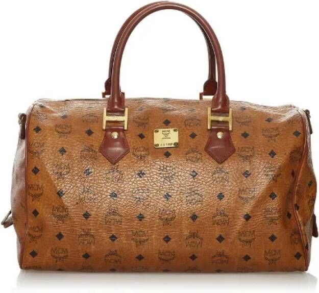 MCM Pre-owned Canvas handbags Bruin Dames