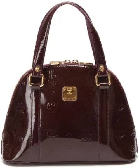 MCM Pre-owned Canvas handbags Purple Dames