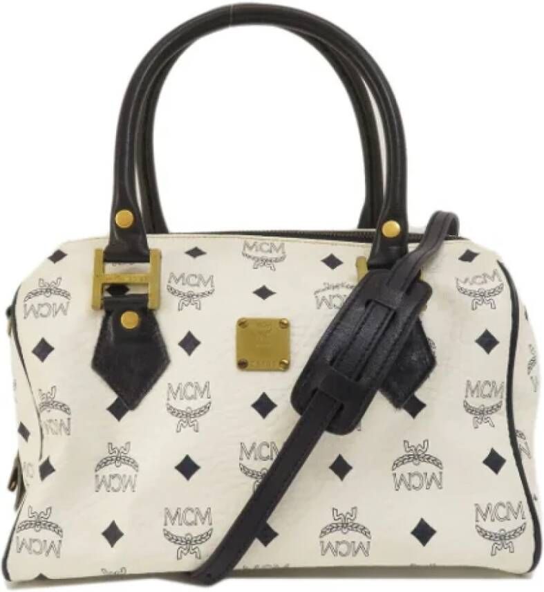 MCM Pre-owned Canvas handbags Wit Dames