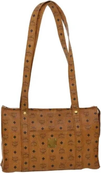 MCM Pre-owned Canvas shoulder-bags Bruin Dames