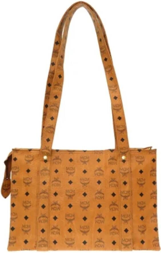 MCM Pre-owned Canvas totes Bruin Dames