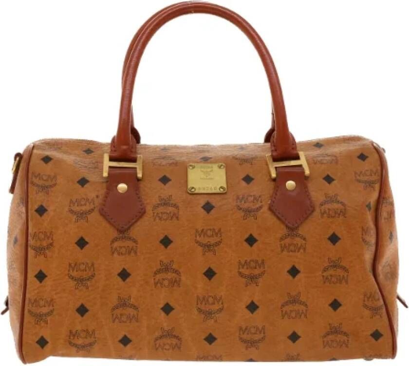 MCM Pre-owned Canvas travel-bags Bruin Dames