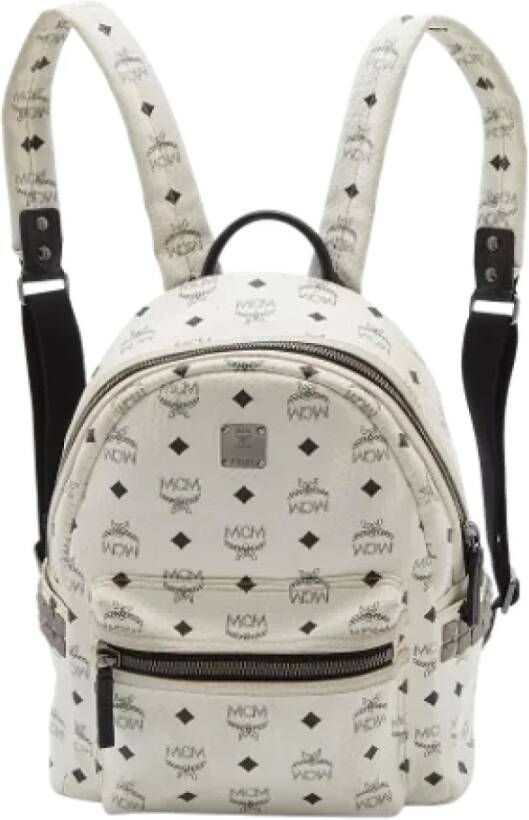 MCM Pre-owned Coated canvas backpacks Wit Dames