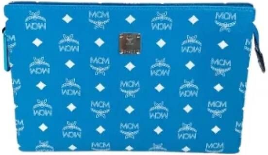 MCM Pre-owned Fabric clutches Blauw Dames