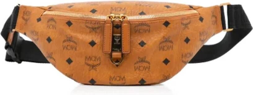 MCM Pre-owned Fabric crossbody-bags Bruin Dames