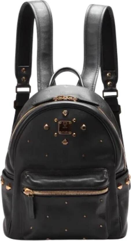 MCM Pre-owned Leather backpacks Zwart Dames