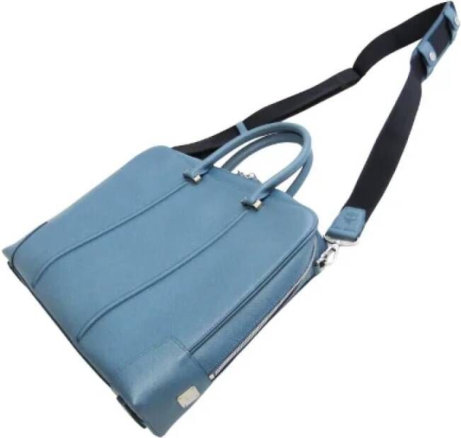 MCM Pre-owned Leather handbags Blauw Dames