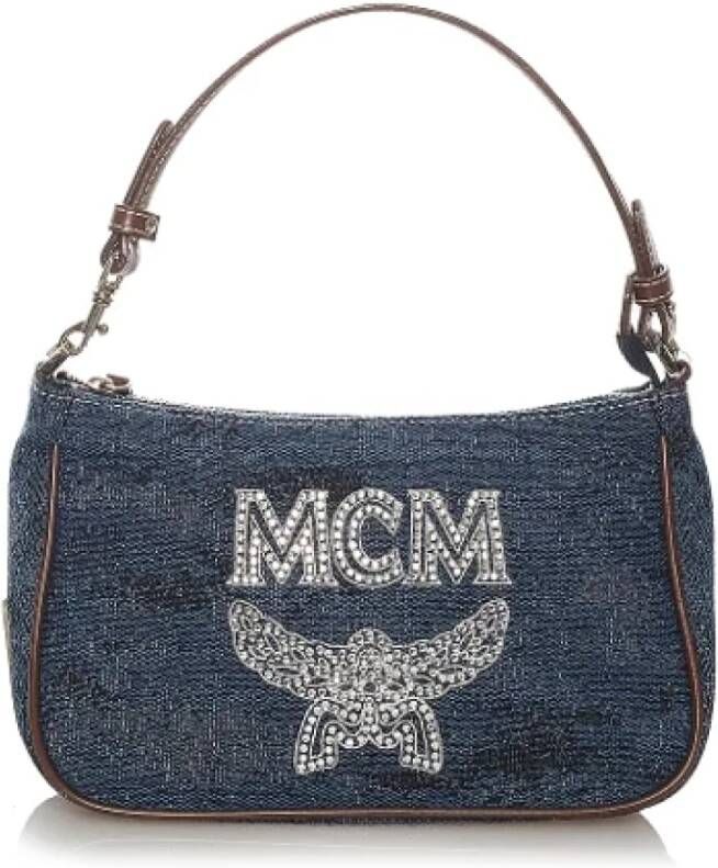 MCM Pre-owned Leather handbags Blauw Dames