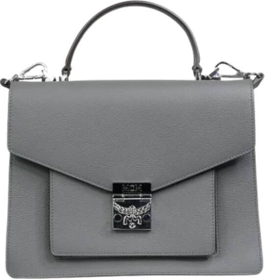 MCM Pre-owned Leather handbags Grijs Dames