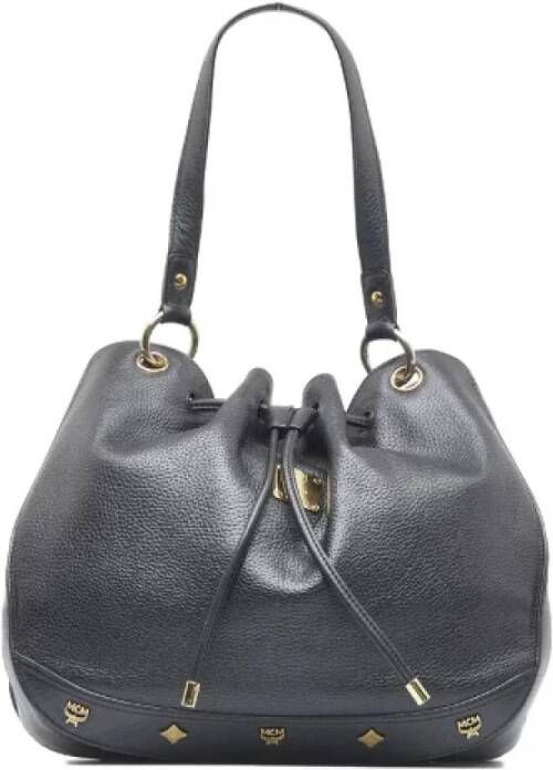 MCM Pre-owned Leather handbags Grijs Dames