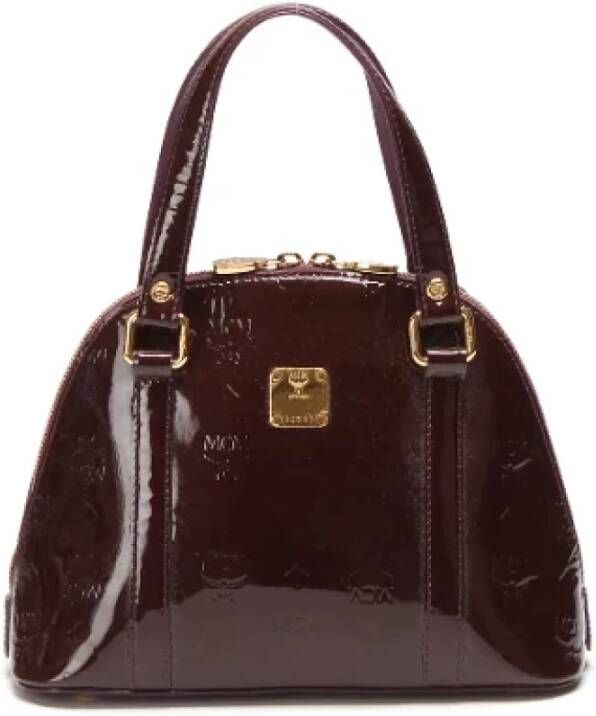 MCM Pre-owned Leather handbags Purple Dames