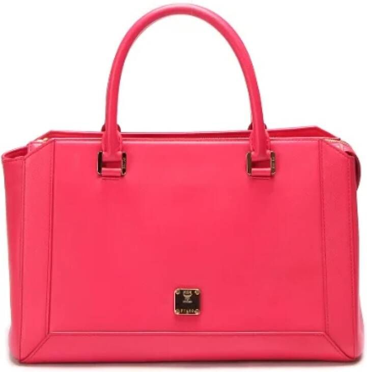 MCM Pre-owned Leather handbags Roze Dames