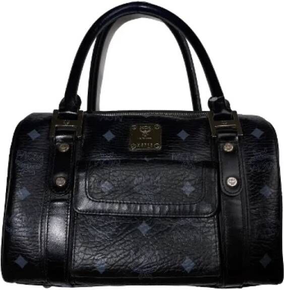 MCM Pre-owned Leather handbags Zwart Dames