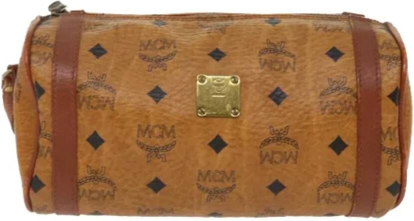 MCM Pre-owned Leather shoulder-bags Bruin Dames