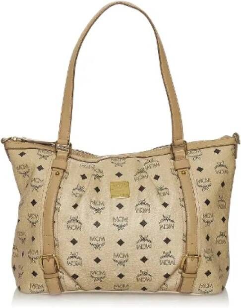 MCM Pre-owned Leather totes Bruin Dames