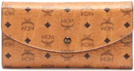 MCM Pre-owned Leather wallets Bruin Dames