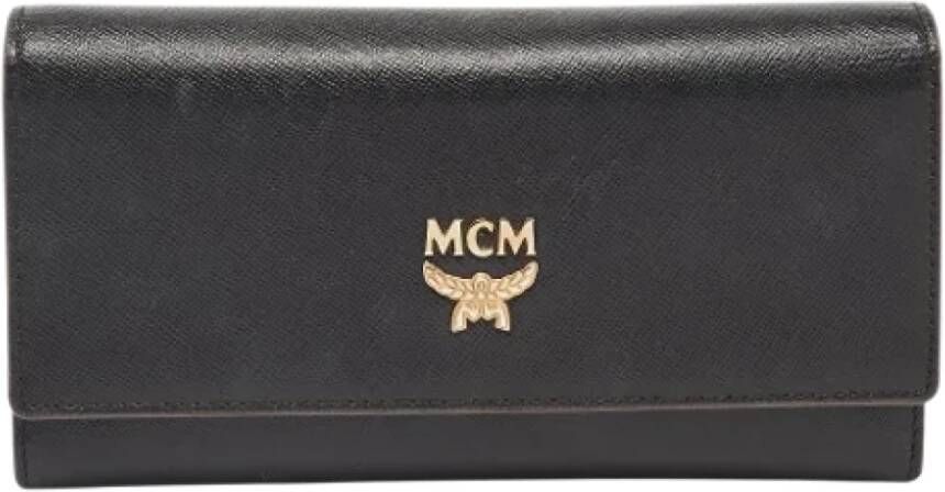 MCM Pre-owned Leather wallets Zwart Dames