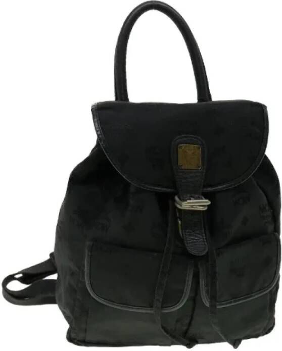 MCM Pre-owned Nylon backpacks Zwart Dames