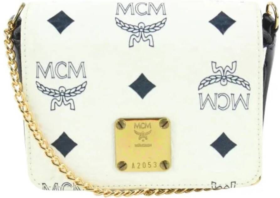 MCM Pre-owned Pre-eigendom canvas crossbody-bags White Dames