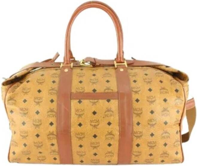MCM Pre-owned Pre-eigendom canvas reiszakjes Beige Dames