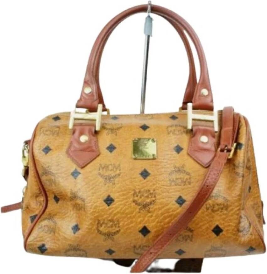 MCM Pre-owned Pre-eigendom canvas reiszakjes Bruin Dames