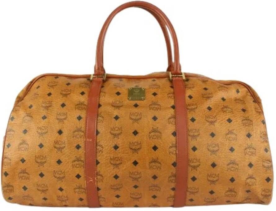 MCM Pre-owned Pre-eigendom canvas reiszakjes Bruin Dames