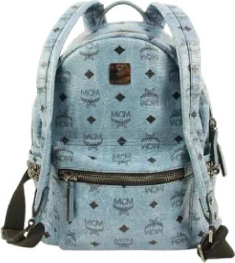 MCM Pre-owned Pre-eigendom canvas-rugzakken Blauw Dames