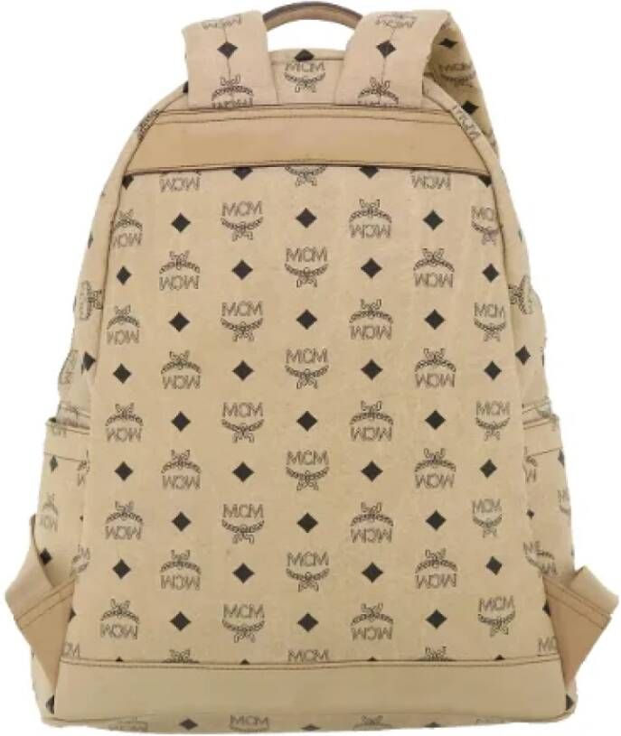 MCM Pre-owned Canvas backpacks Beige Dames