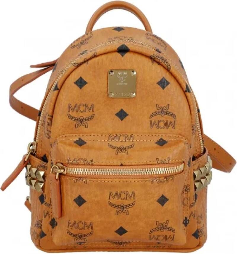 MCM Pre-owned Canvas backpacks Bruin Dames