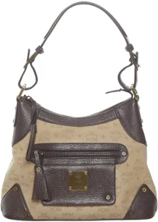 MCM Pre-owned Pre-owned Canvas shoulder-bags Beige Dames