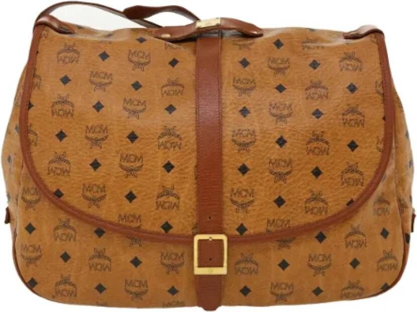 MCM Pre-owned Pre-owned Canvas shoulder-bags Bruin Dames