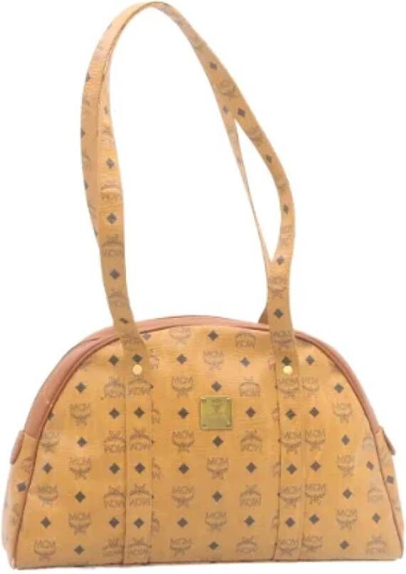 MCM Pre-owned Pre-owned Canvas shoulder-bags Bruin Dames