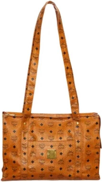 MCM Pre-owned Pre-owned Canvas totes Bruin Dames