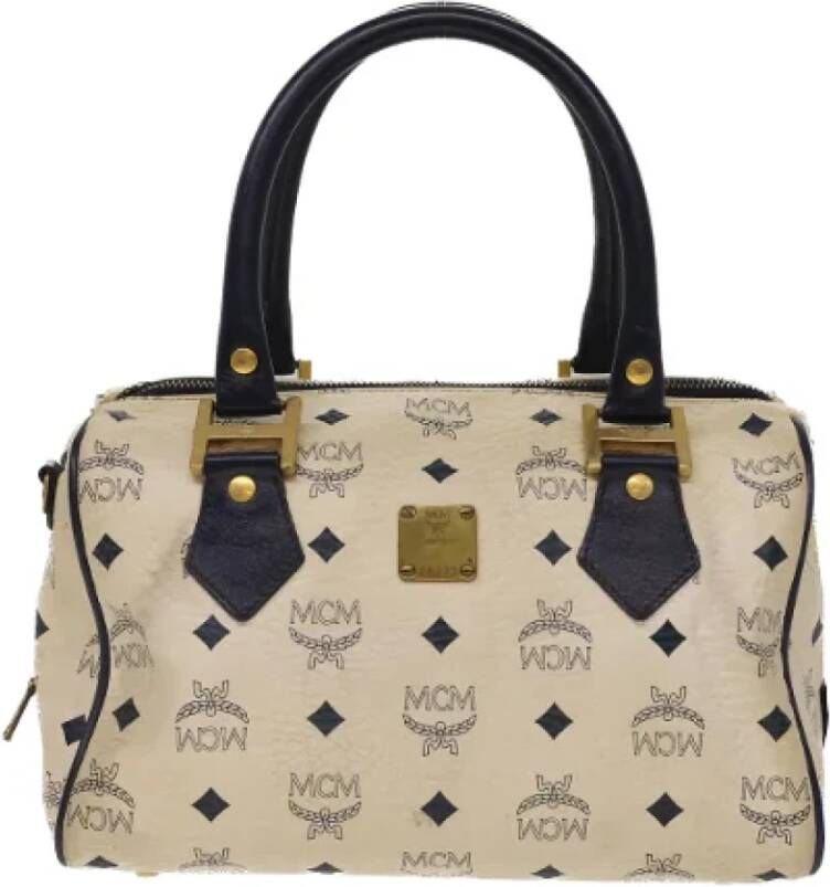 MCM Pre-owned Canvas travel-bags White Dames