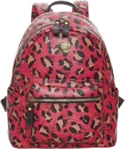MCM Pre-owned Pre-owned Leather backpacks Rood Dames
