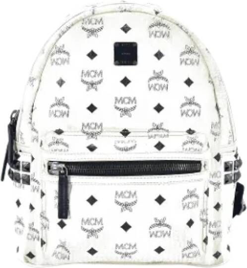 MCM Pre-owned Leather backpacks Wit Dames
