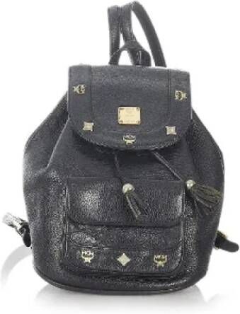 MCM Pre-owned Pre-owned Leather backpacks Zwart Dames