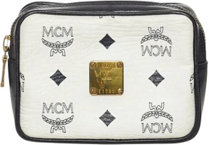 MCM Pre-owned Pre-owned Leather clutches Wit Dames