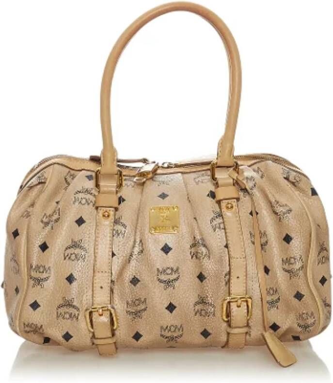 MCM Pre-owned Pre-owned Leather handbags Beige Dames