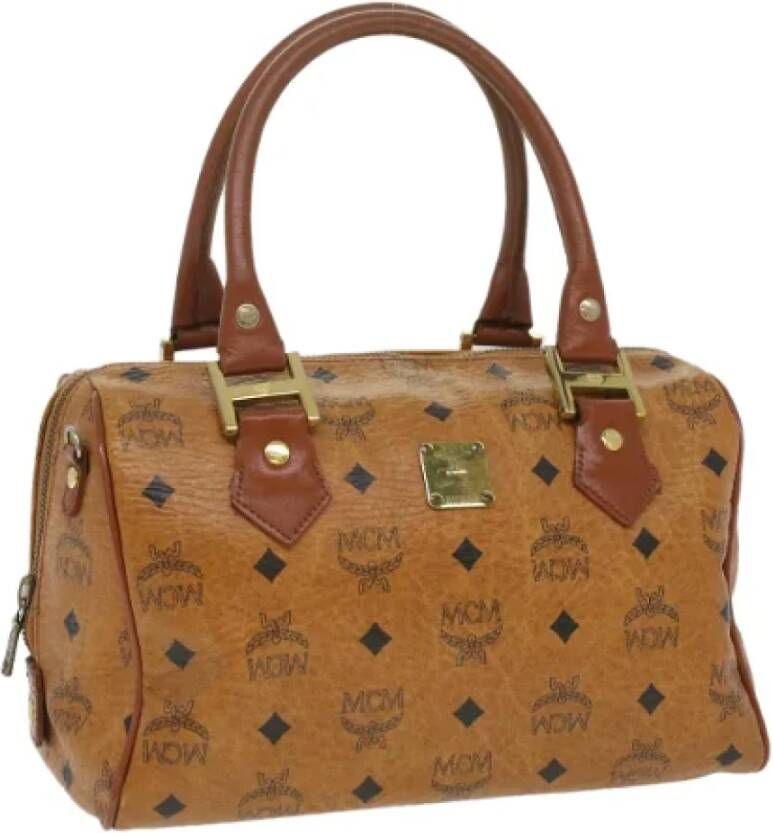 MCM Pre-owned Pre-owned Leather handbags Bruin Dames