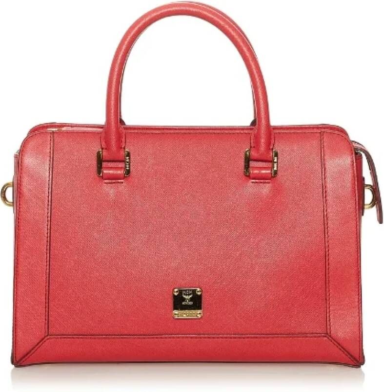 MCM Pre-owned Leather handbags Rood Dames