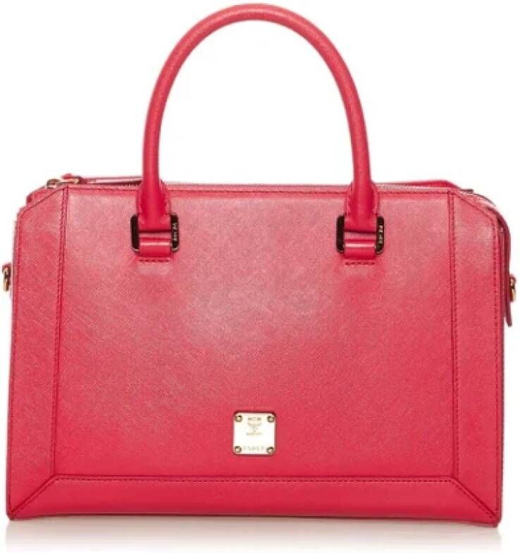MCM Pre-owned Leather handbags Rood Dames