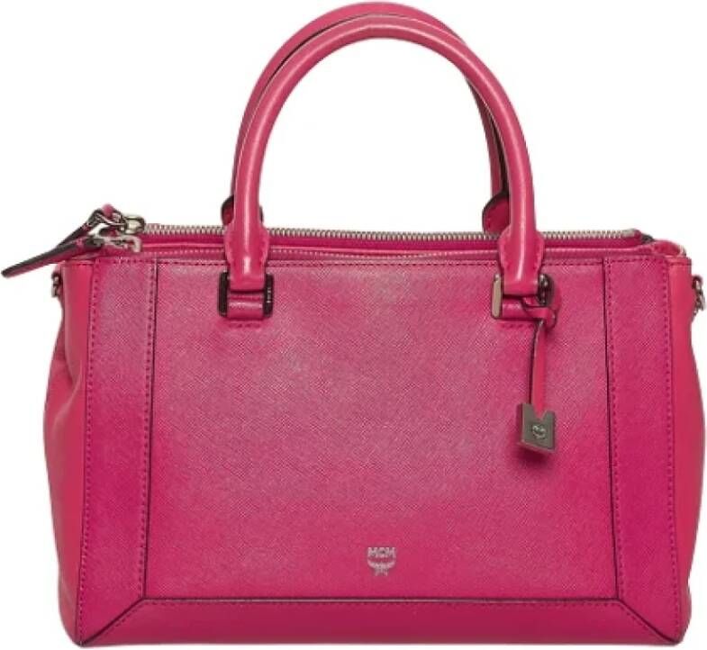 MCM Pre-owned Leather handbags Roze Dames