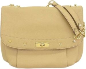 MCM Pre-owned Pre-owned Leather shoulder-bags Beige Dames