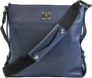 MCM Pre-owned Pre-owned Leather shoulder-bags Blauw Dames