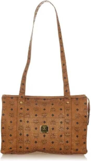 MCM Pre-owned Pre-owned Leather totes Bruin Dames