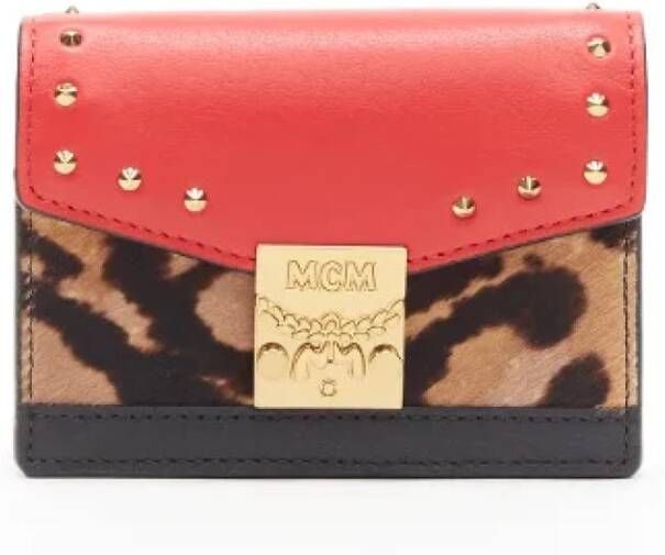MCM Pre-owned Voldoende lederen crossbody-bags Rood Dames